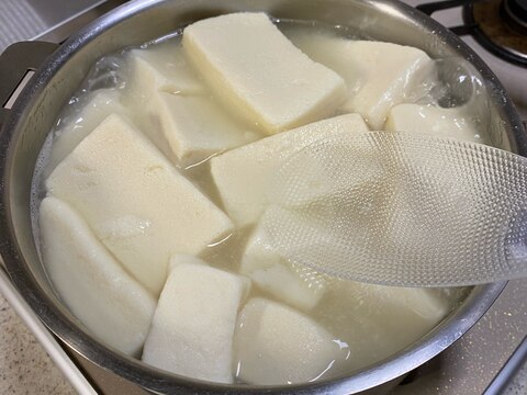 高野豆腐の下茹で